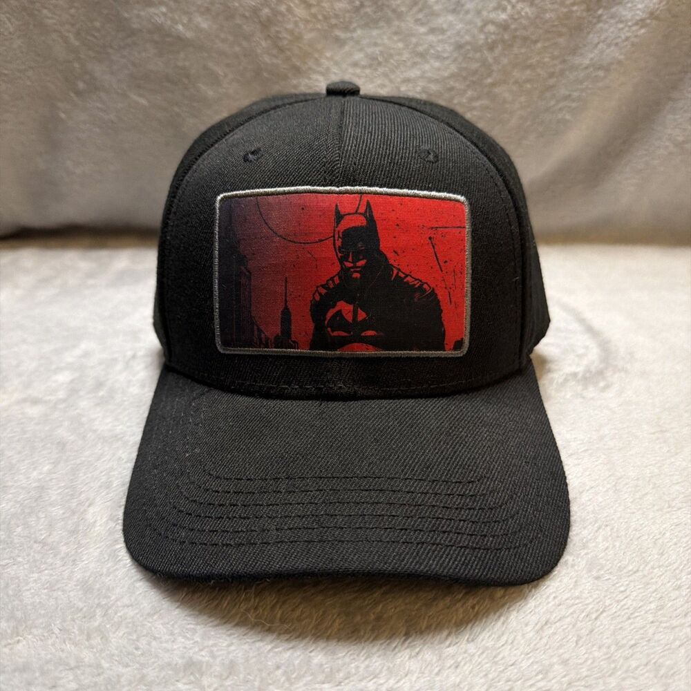 Batman Hat DC Comics Black Red Comic Graphic Snapback Adjustable Cap NWOT